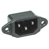 IEC Male Connector Socket Chassis Panel Mount 10A