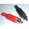 RCA Plastic Plug Red & Black Male Pair