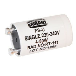 Radiant Fluorescent Starter FS-U 4-80 Watt (High Quality)